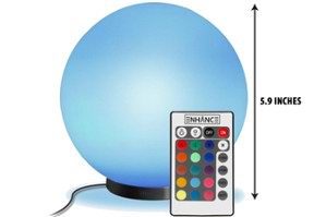 led globe night light