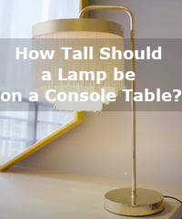 how tall should a lamp be on a console table